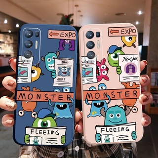 เคสโทรศัพท์มือถือ ขอบสี่เหลี่ยม ลายหนังสือพิมพ์มอนสเตอร์ สําหรับ OPPO Reno6 Z 5G Reno 5 Pro 4 3 Reno2 Z F A95 5G A76 A96 4G