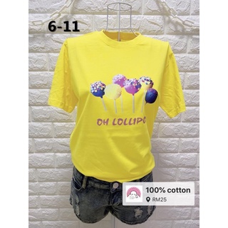 [READY STOCK] 100 Cotton T-shirt 6-11 Q-85