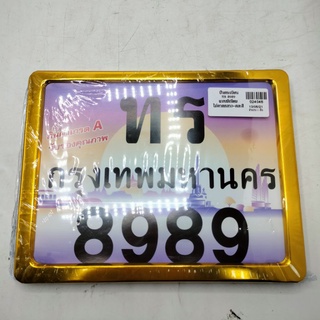 ป้ายทะเบียน(ทร)8989แบบมิเนียม คละสี(024046)