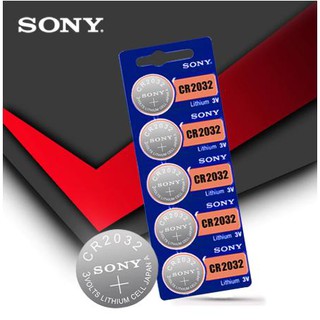 ถ่านกระดุม Sony รุ่น CR2032 3V3V Lithium Battery พร้อมส่ง (1 Pack มี 5 pcs)