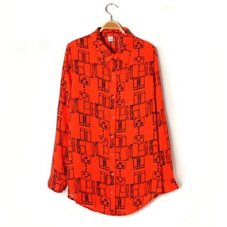 FA2SHOP รุ่น SC-01-028 เสื้อเชิ้ตแขนยาวลายหุ่นยนต์