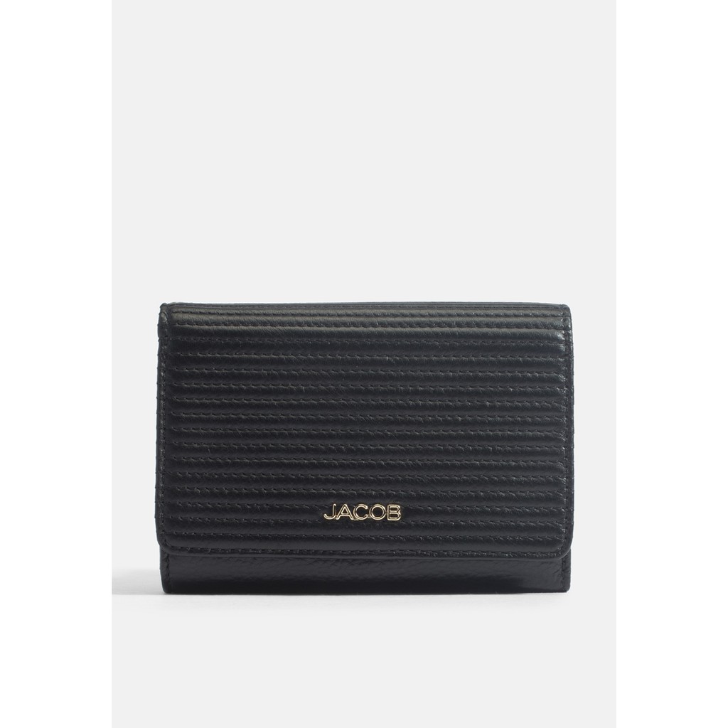 JACOB จาคอป 62772 กระเป๋าสตางค์ Magnetic Tri-fold Wallet ดำ Black