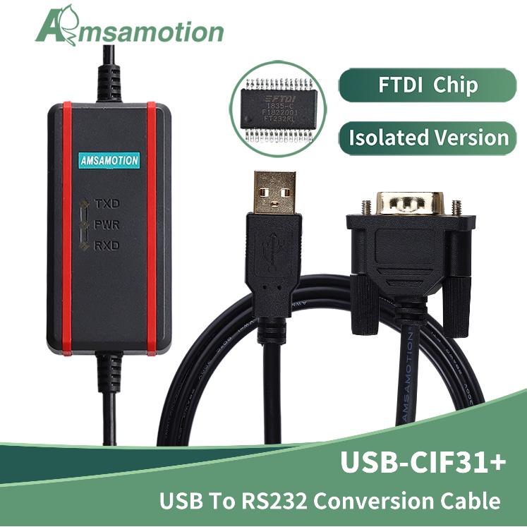 SZ USB-CIF31 สายแยก CS1W-CIF31 USB ถึง RS232 สายแปลง FTDI คุณภาพสูงสายการเขียนโปรแกรมรองรับ Win7,XP