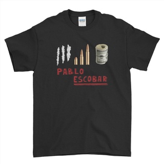 เสื้อยืดแขนสั้น พิมพ์ลาย King Pablo Escobar Dollar Cocaine Bullet Money แฟชั่นสําหรับผู้ชายSize S-5XL