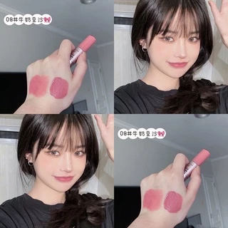M075 2 In 1 ลิปสติกลิปกลอสเนื้อMatte ติดนานกันน้ำ 12สี