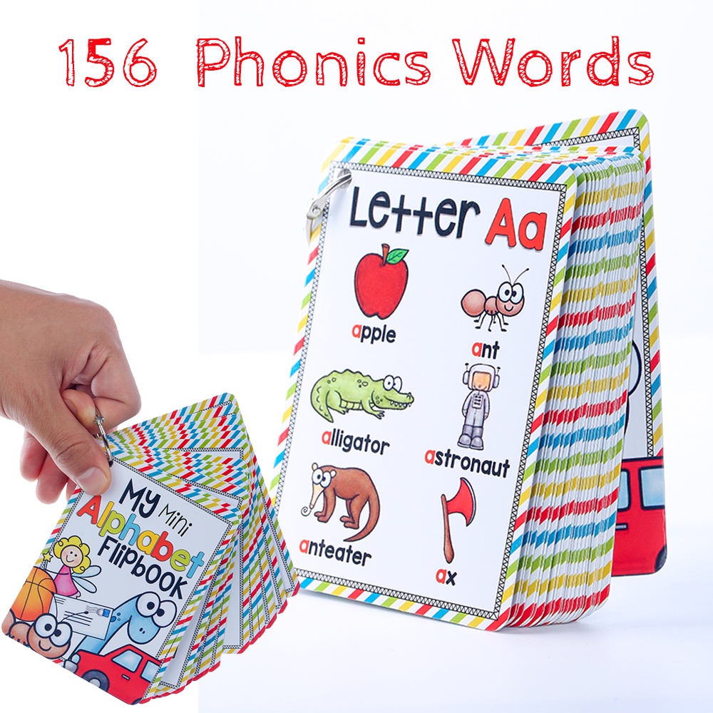 [พร้อมส่งจากไทย] _ UPRIGHT_ 156 phonics words การ์ดคำศัพท์โฟนิกส์ 26 ใบ 156 คำ >> UPRIGHT