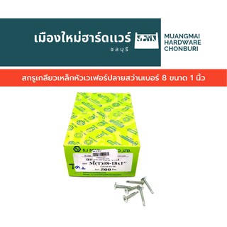 สกรูปลายสว่านหัวเวเฟอร์ เบอร์ 8 ยาว 1 นิ้ว บรรจุ 500 ตัว คละยี่ห้อ สกรูหัวแหวน สกรูหัวร่ม สกรูเจาะเหล็ก