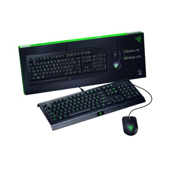 KEYBOARD & MOUSE (คีย์บอร์ดและเมาส์) RAZER CYNOSA LITE + ABYSSUS LITE