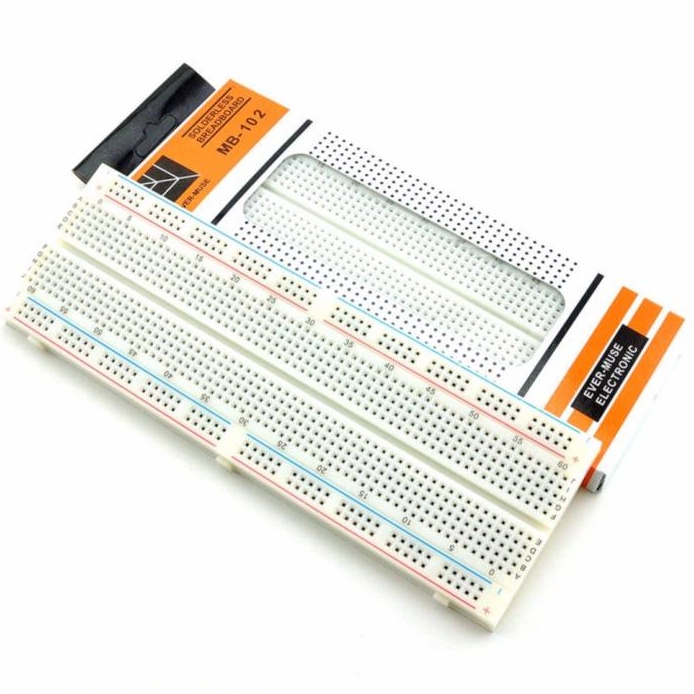 ลด 50% ใส่โค้ด INC8LZ3 โฟโต้บอร์ด บอร์ดทดลอง 830 Point MB-102 สำหรับเสียบอุปกรณ์อิเล็กทรอนิกส์