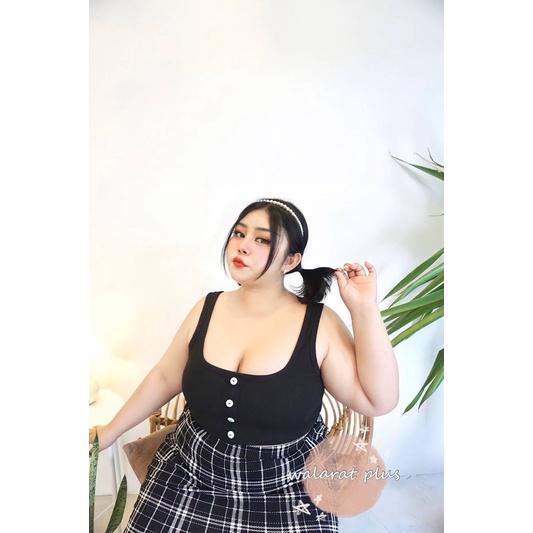 เสื้อกล้ามสาวอวบแต่งกระดุม #เสื้อผ้าplussize #bigsize #เสื้อสาวอวบอ้วน #เสื้อสาวอวบplussize #เสื้อผ้