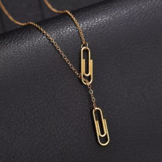 สร้อยคอมินิมอล • Paper Clip Necklece