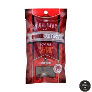 Highlands Jerky 1 ซอง เนื้อหมูอบแห้งรสพริกไทย