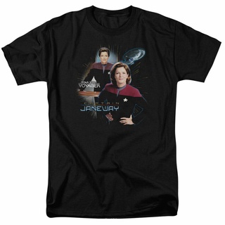 ขายดี!ขายดี เสื้อยืดลําลอง แขนสั้น พิมพ์ลาย Voyager Capn Jaay Licensed Sci-Fi TV Clic สีดํา JHchgj42BEfenm77S-5XL