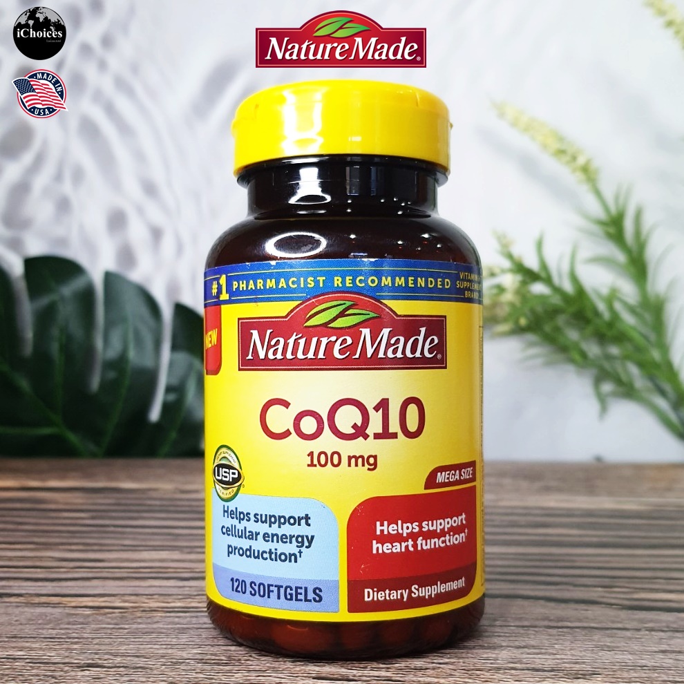 [Nature Made] CoQ10, 100 mg 120 Softgels โคคิวเทน คิวเทน Q10 โคเอนไซม์คิวเทน Coenzyme