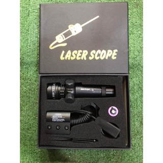 เลเซอร์ติดปืนยา ของแท้LASER SCOPEแสงสีเขียว กันกระแทกรกปรับนอก