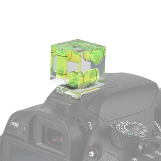 Hot Shoe 3 Axis Triple Bubble Spirit Level Flash Mount For DSLR Digital Camera (1090)