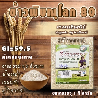 ข้าวพิษณุโลก 80 ข้าวขาว ข้าวปลอดสารเคมี เกษตรอินทรีย์