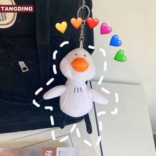 【COD Tangding】Small White Duck Plush Small Pendant Key Chain Bag Decor Accessories