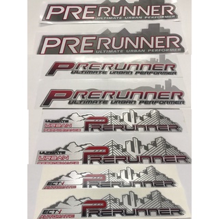 สติ๊กเกอร์ดั้งเดิมงานสกรีน PRERUNNER สำหรับติดข้างท้ายรถกระบะ TOYOTA VIGO PRERUNNER ทุกรุ่น ทุกปี