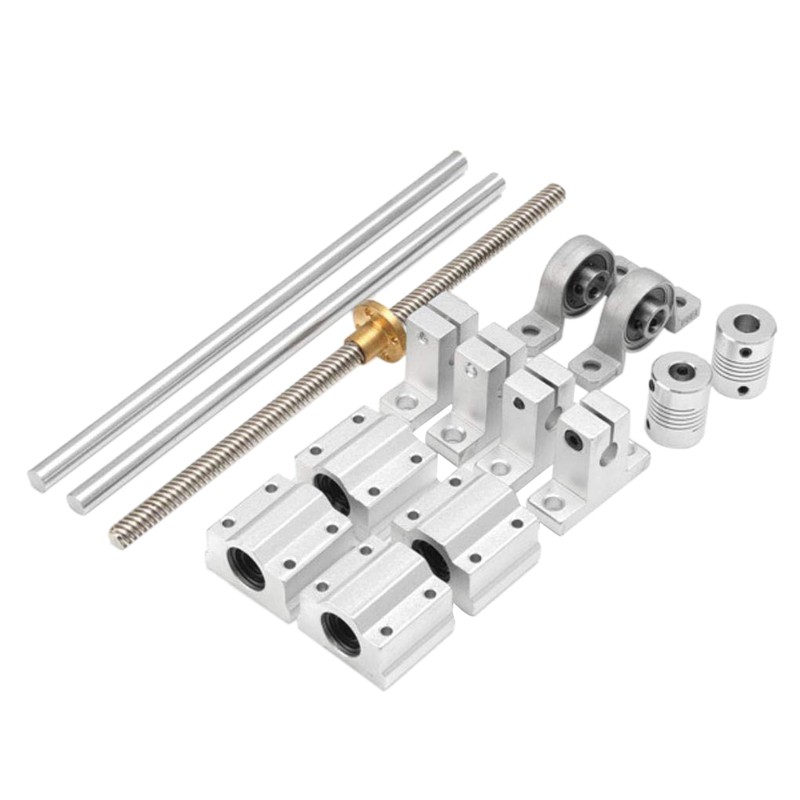 15Pcs 400Mm Optical Axis Guide Bearing Housings Linear Rail Shaft