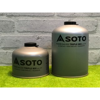 🎌 แก๊สซาลาเปา SOTO Power Gas (สีเทา) ขนาด 105g. 230g. และ 470g.