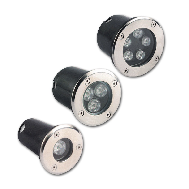 Ip68 1W 3W 5W 6W LED Underground Light Ground สวนเส้นทางโคมไฟตั้งพื้นกลางแจ้งใต้ดินฝัง Yard โคมไฟภูมิทัศน์ DC12V