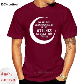 เสื้อยืดผ้าฝ้าย พิมพ์ลาย We Are The Granddaughters Of The Witches You Couldnt Burn - Witchy Vibes Witch Graphic CMkanl6