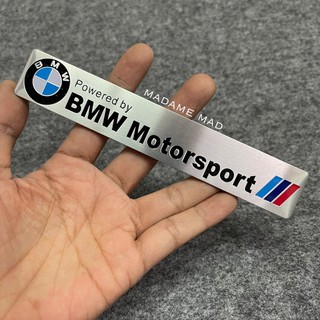 โลโก้ BMW เพลทอลูมิเนียมบาง ขนาด 15x2.5cm