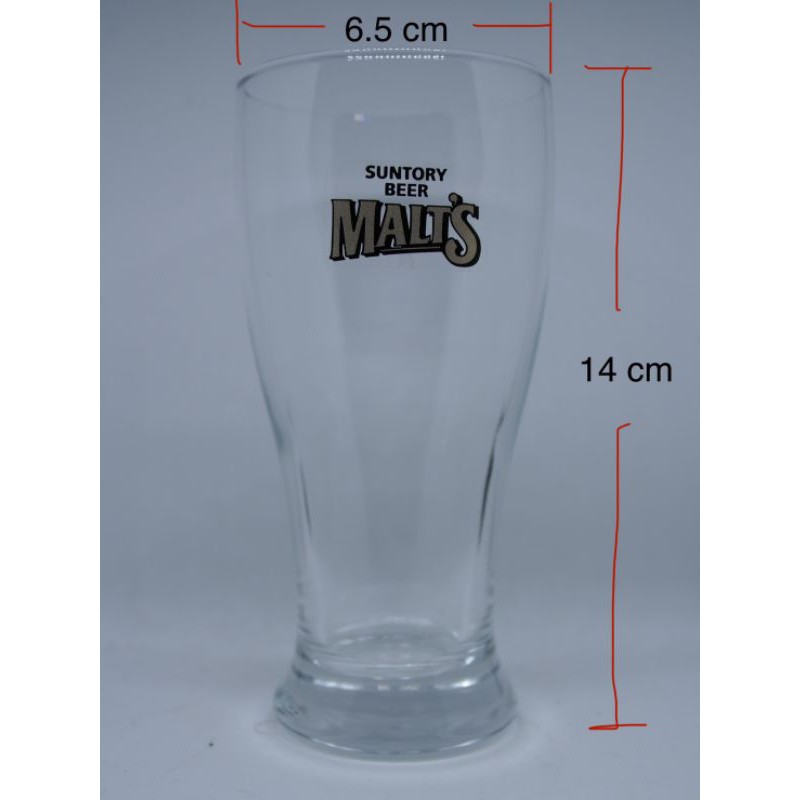 แก้ว Suntory Beer Malt's ขนาด 6.5x14 cm