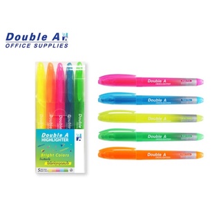 DoubleA ปากกาเน้นข้อความ5สี ในแพ็ค Bright / mild color