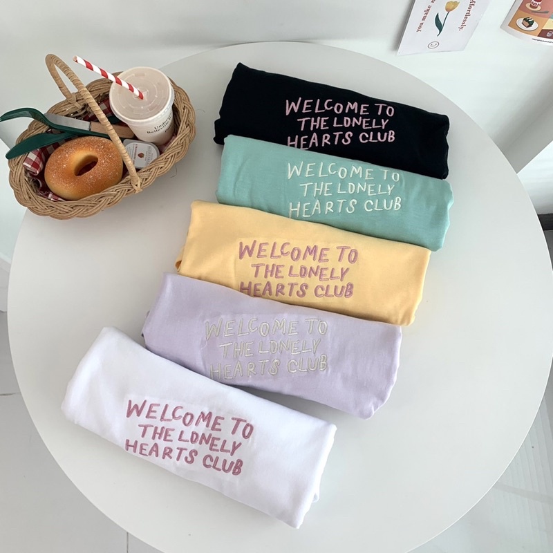 Sugarbeetshop | F26 Welcom to the lonely เสื้อโอเวอร์ไซต์ oversize เสื้อยืดผ้า cotton