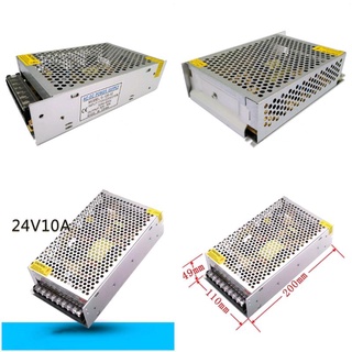 Switching Power Supply สวิตชิ่งเพาเวอร์ซัพพลาย 24V 10A 240W(Silver) สวิตชิ่ง 24V 10A 240W