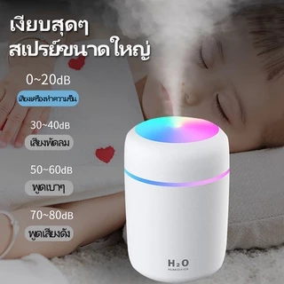 (👍สินค้าใหม่ปี 2026) เครื่องทำความชื้น 300ml และพ่นอโรม่าเพิ่มความชื้น มีไฟหลากสี🌈