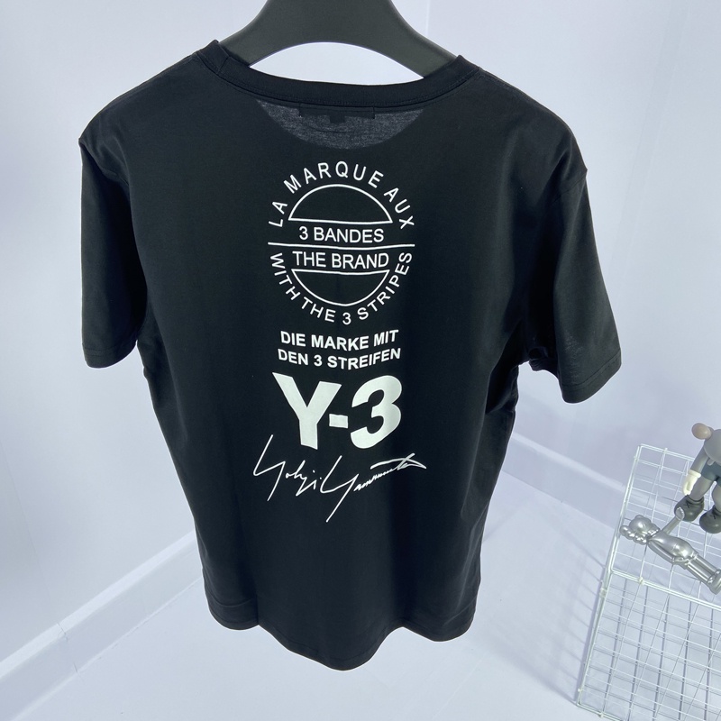 Y3 Yohji Yamamoto เสื้อยืดคอกลม แขนสั้น พิมพ์ลายตัวอักษร ทรงหลวม แฟชั่น สําหรับผู้ชาย