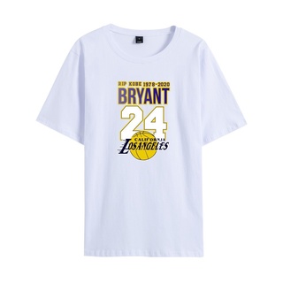 เสื้อยืดแขนสั้น ทรงหลวม ลายบาสเก็ตบอล KOBE KOBE สีดํา สไตล์ยุโรป สําหรับผู้ชายS-5XL