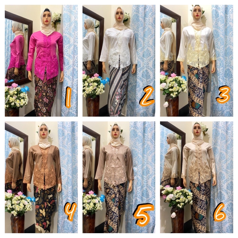 NYONYA EMBROIDERED COTTON KEBAYA SET