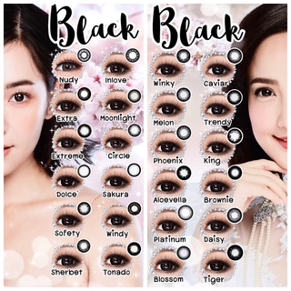 👁️คอนแทคเลนส์ สีดำ  บิ๊กอาย ตาโต สายตาปกติ