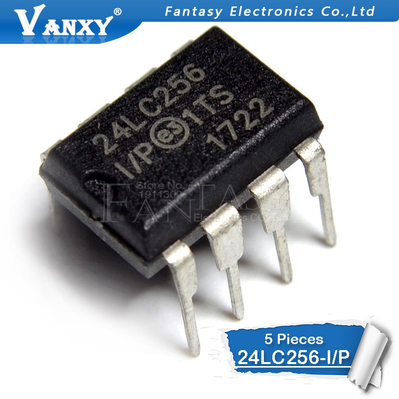 5PCS 24LC256-I/P DIP-8 24LC256I/P DIP8 24LC256 EEPROM DIP 24LC256-I/P