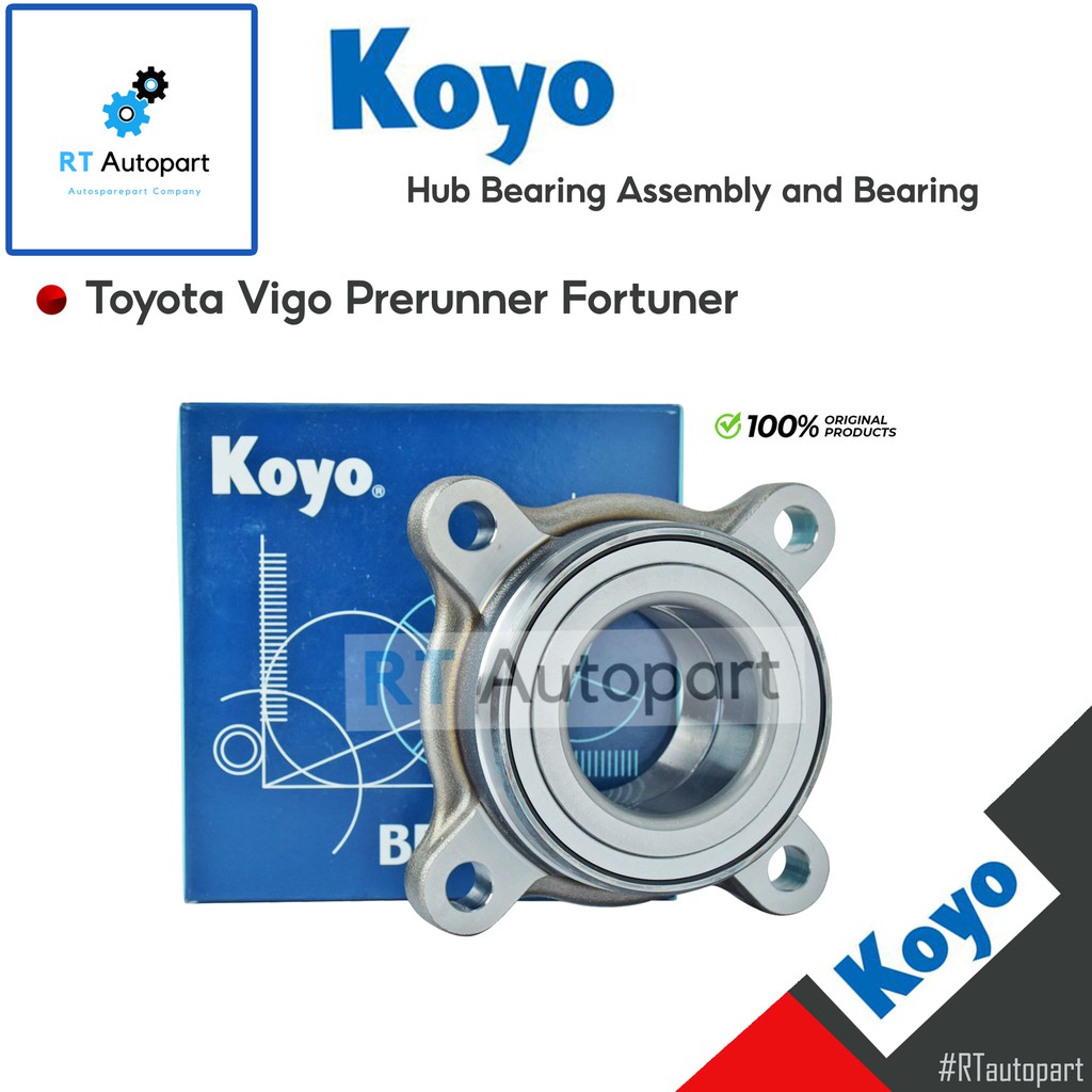 Koyo ลูกปืนล้อหน้า Toyota Vigo Prerunner 4wd Fortuner ปี02-14 ** เฉพาะ ยกสูง ** มีABS / 2DUF054N-2