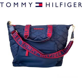 กระเป๋าถือ Tommy Hilfiger Tote ไนลอนสีกรม ✅แบรนด์แท้100% 📦ส่งฟรี