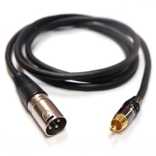 ทองแดงแท้! สายสัญญาณเสียง ยาว 1.5 เมตร RCA-ปลั๊กแคนนอนผู้ XLR Male to RCA ขนาดสาย 6 มิล สายสัญญาณ