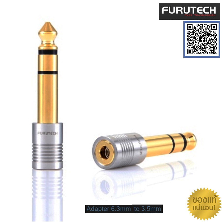 Furutech F63-S G Gold Headphone Plug Adaptor 3.5 mm to 6.3mm NEW Version audio grade made in japan