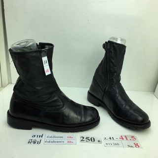 รองเท้าฮาฟ มีซิปข้าง รองเท้าทหาร รองเท้าตำรวจ รองเท้ารปภ. Half boots with side zip