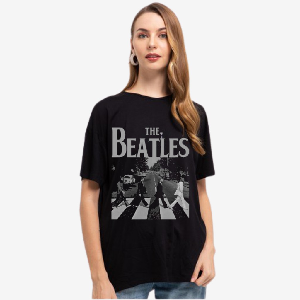 เสื้อยืดขนาดใหญ่ The Beatles Abbey Road Cotton Combed 24s Tshirt The Beatles Abbey Road