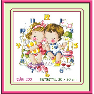 ไอแอมครอสติช iamcrossstitch DIY รหัส L-200 30x30 cm. ชุดอุปกรณ์งานฝีมือปักครอสติชครบชุด