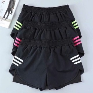 กางเกงฟิตเนส SPORTS Double Short ผ้า 2 ชั้น มีหลายสีให้เลือก กางเกงออกกำลังกาย กางเกงวิ่ง กางเกงขาสั้น T12