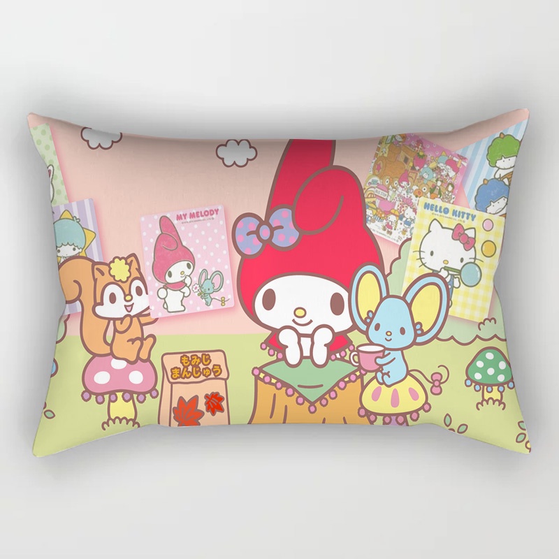 ปลอกหมอน พิมพ์ลายการ์ตูนมายเมโลดี้ ทรงสี่เหลี่ยมผืนผ้า ขนาดเล็ก 30x50 ซม. 50x75 ซม. แบบเรียบง่าย สําหรับตกแต่ง