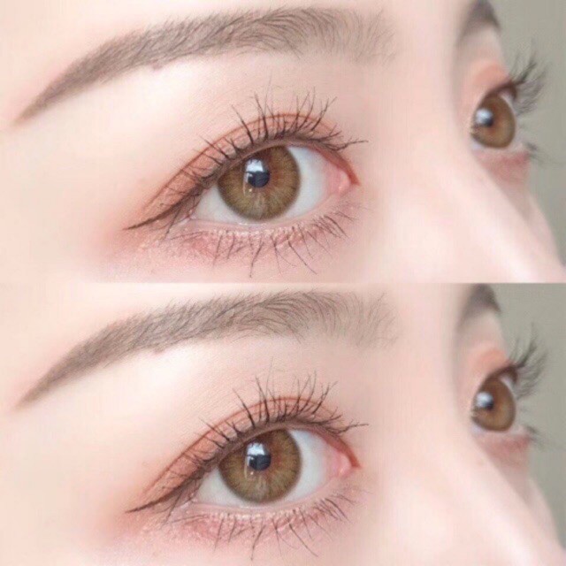 คอนแทคเลนส์ Glossy Mood Brown / Gray (Luxzylens) ขนาดมินิ