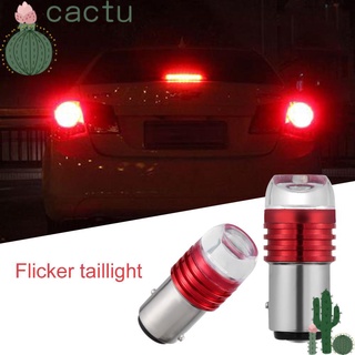 Cactu หลอดไฟท้ายรถยนต์ LED สีแดง 6000K DC12V BAY15D P21/5W 2 ชิ้น