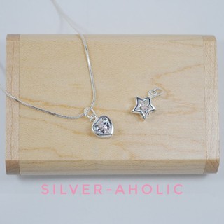 Silver-Aholic จี้เงินแท้ รูปดาว รูปหัวใจ